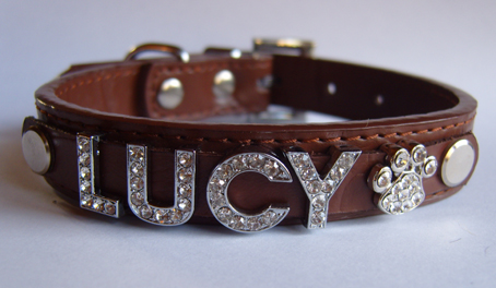 personalised diamante dog collars